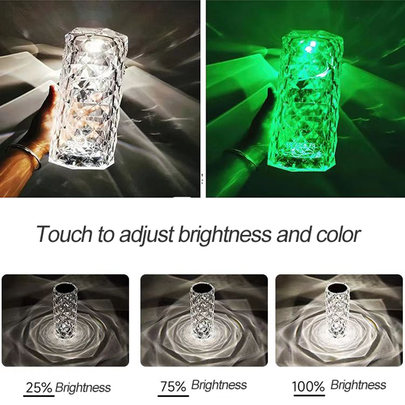 Rose Table Lamp Usb Charging Torch Lamp 16 Colors Changing - Temu