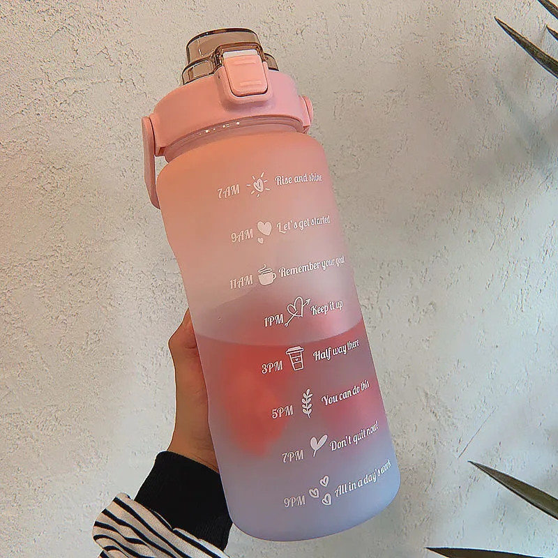 Portable Sports Fitness Travel Water Bottle, Water Bottle, Gradient Color  Plastic Drinking Bottles For Men & Women, Perfect For Summer Fall School  Students - Temu Mexico