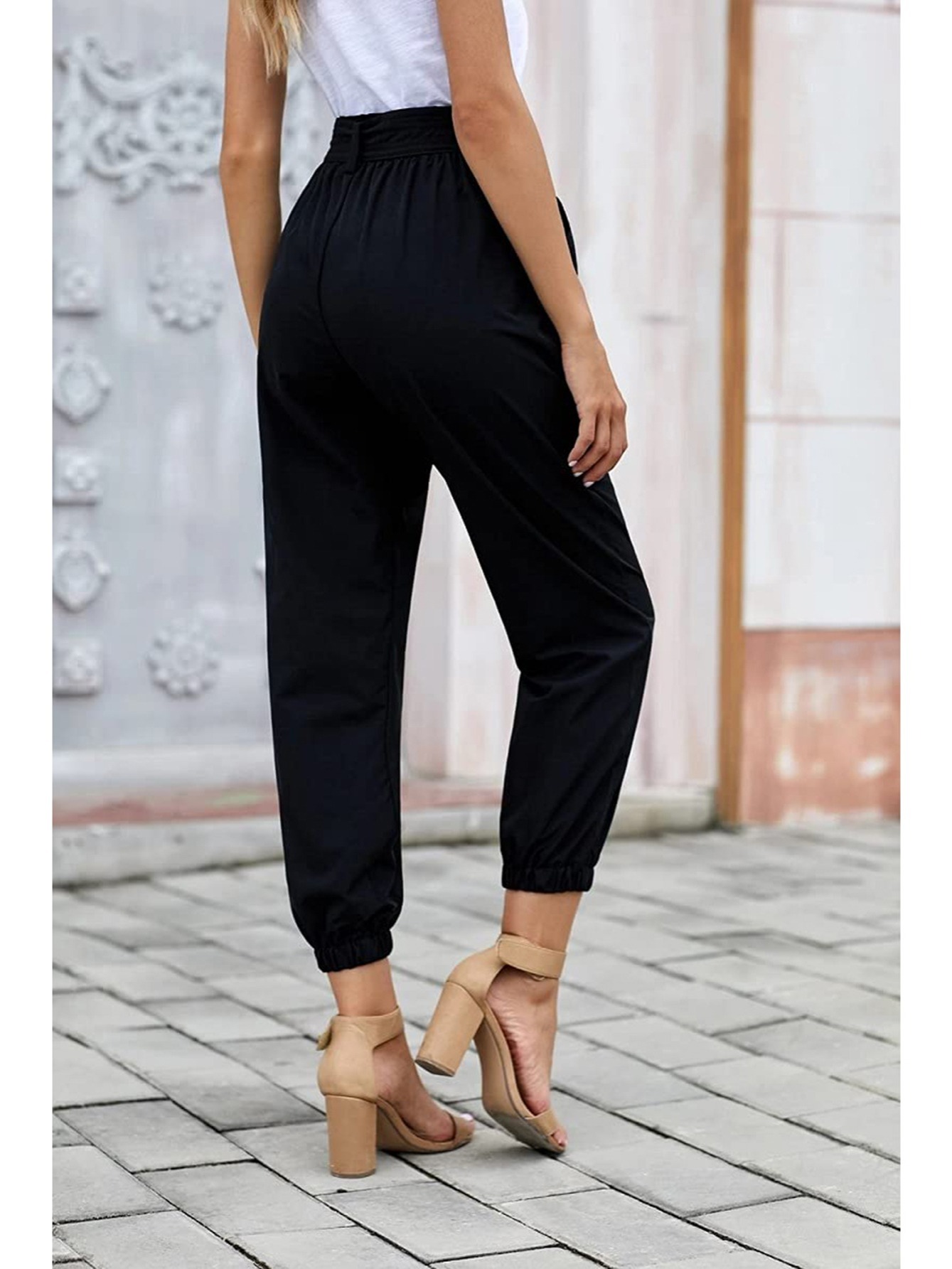 Casual Dress Pants for Women High Waist Cropped Pants for Women