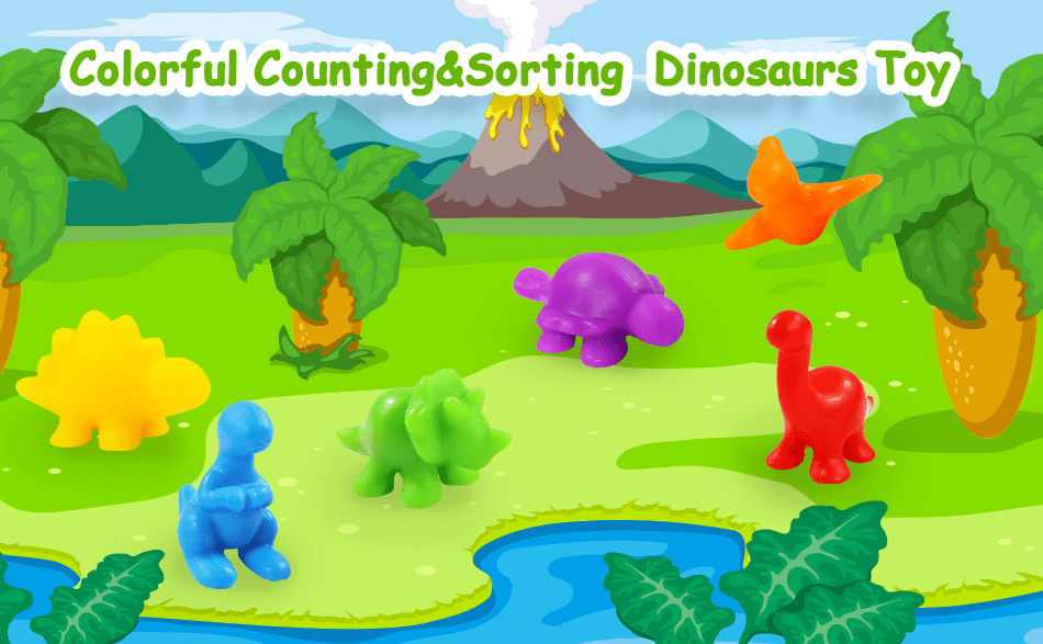 Unlock Your Child's Math & Color Sorting Skills With Fun Dinosaur Matching  Games & Sorting Bowls - STEM Toy Sets For 3+ Years Old Boys & Girls, Hallow