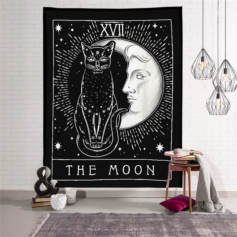 Moonlit Cat Tarot Tapestry Stunning Wall Hanging For Bedroom - Temu