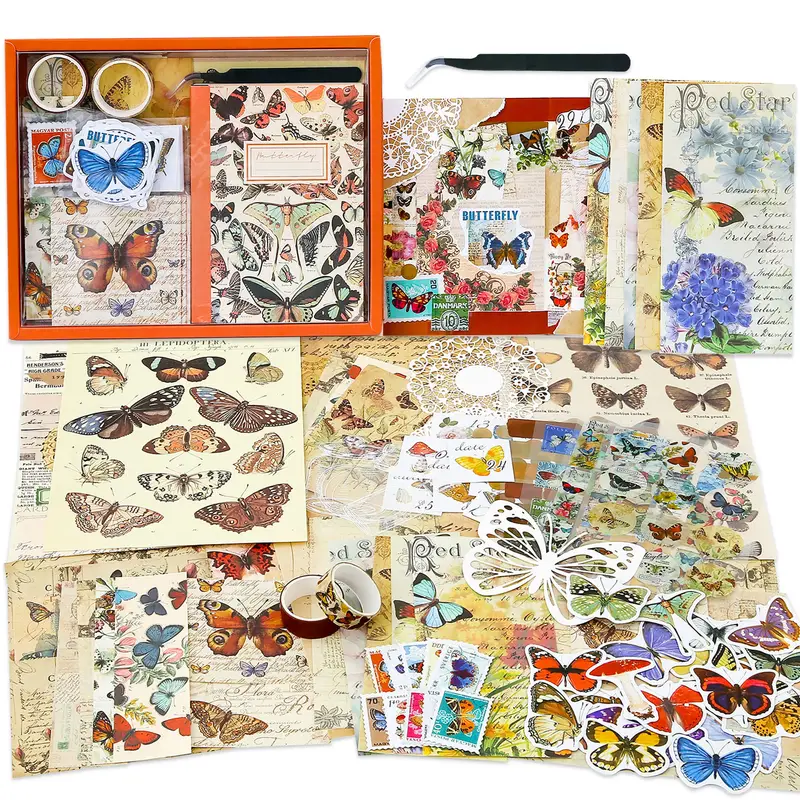 Aesthetic Scrapbook Kit,junk Journal Kit With Journaling/scrapbooking  Supplies, Gift For Teen Girl