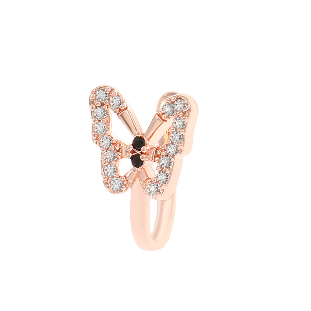 butterfly u shaped fake nose ring nose nail delicate jewelry personality decor for women 03 rose gold s472 9