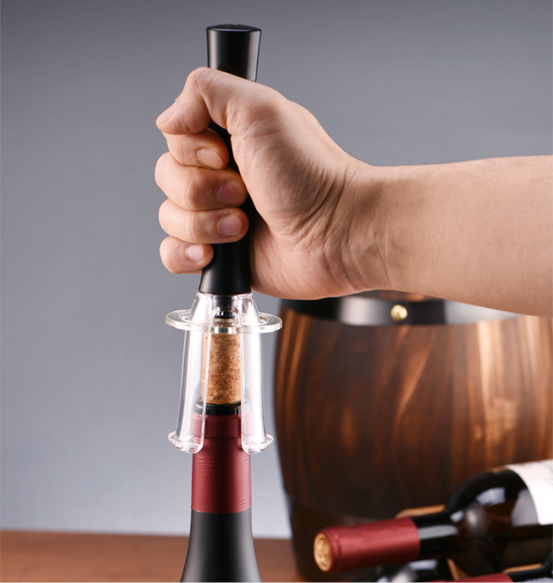 Pompe à air ouvre-bouteille de vin ensemble broche en acier inoxydable  tire-bouchon pneumatique avec bouchon de bouteille outils de cuisine