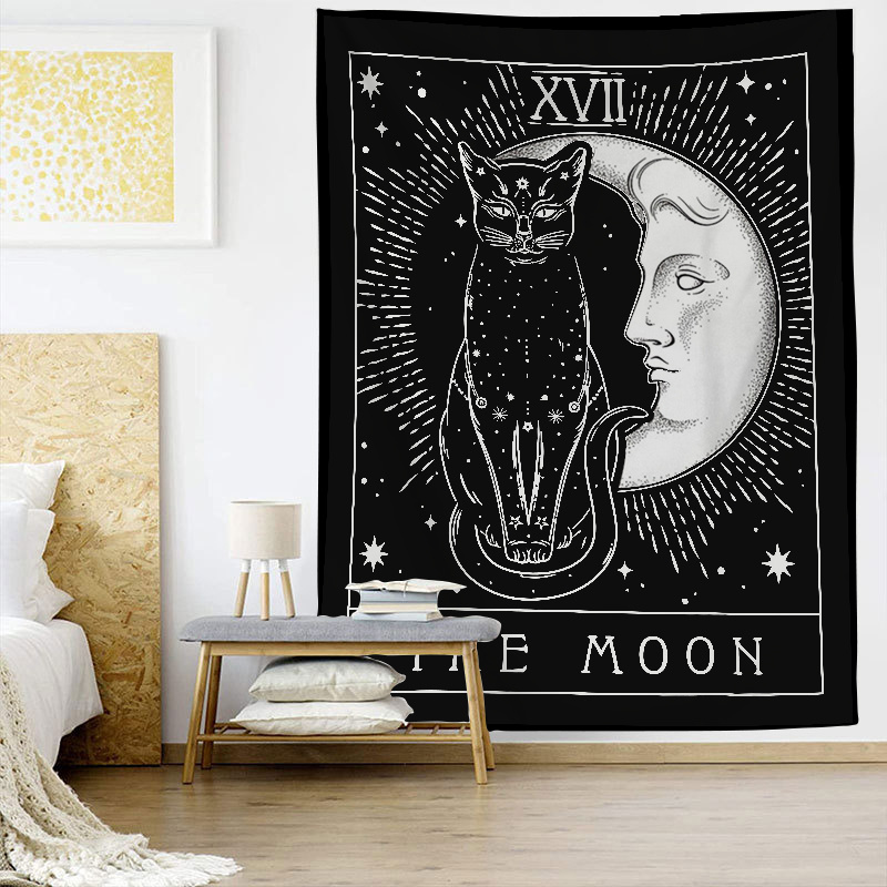 Moonlit Cat Tarot Tapestry Stunning Wall Hanging For Bedroom - Temu