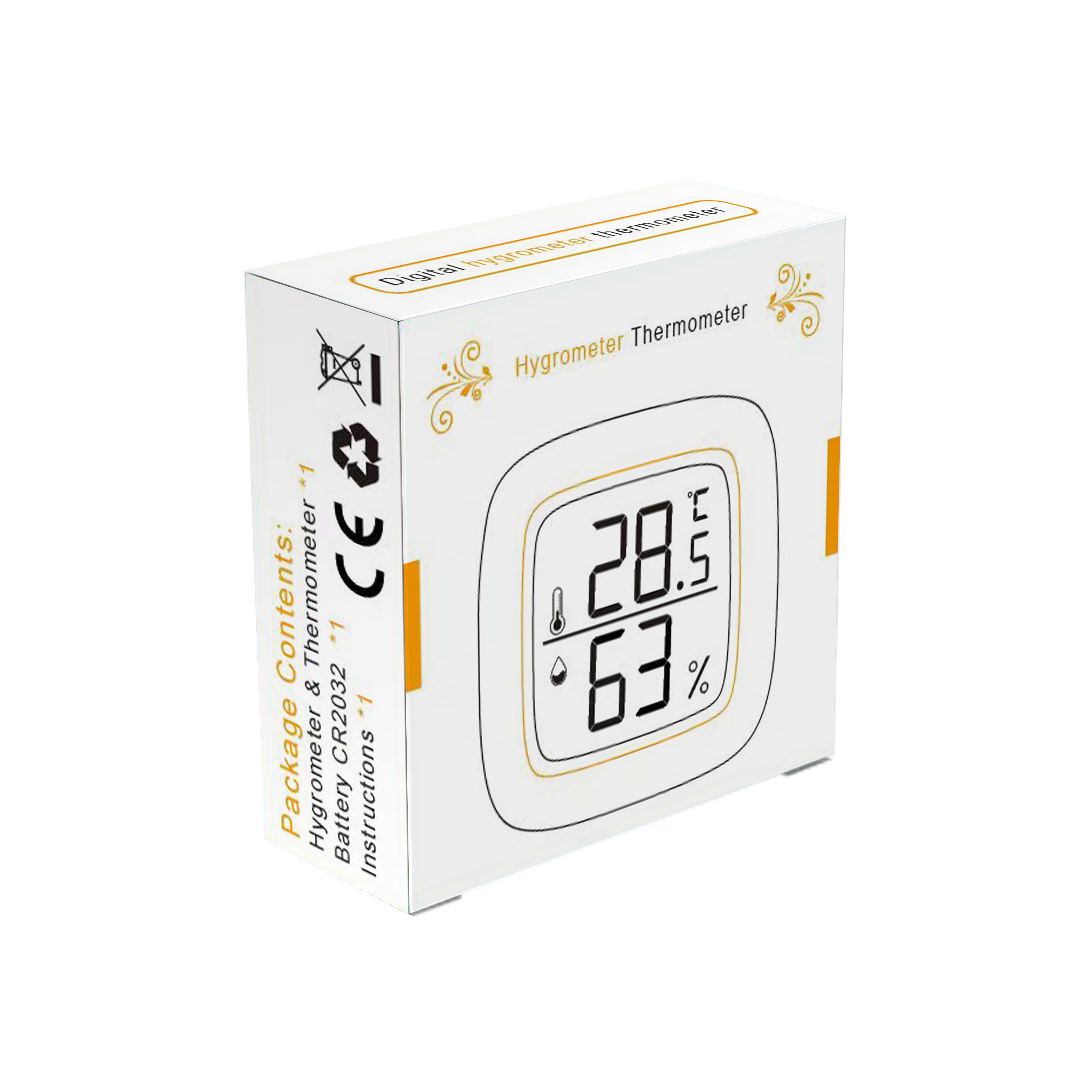 Digital Indoor Thermometer & Hygrometer 1-Pack