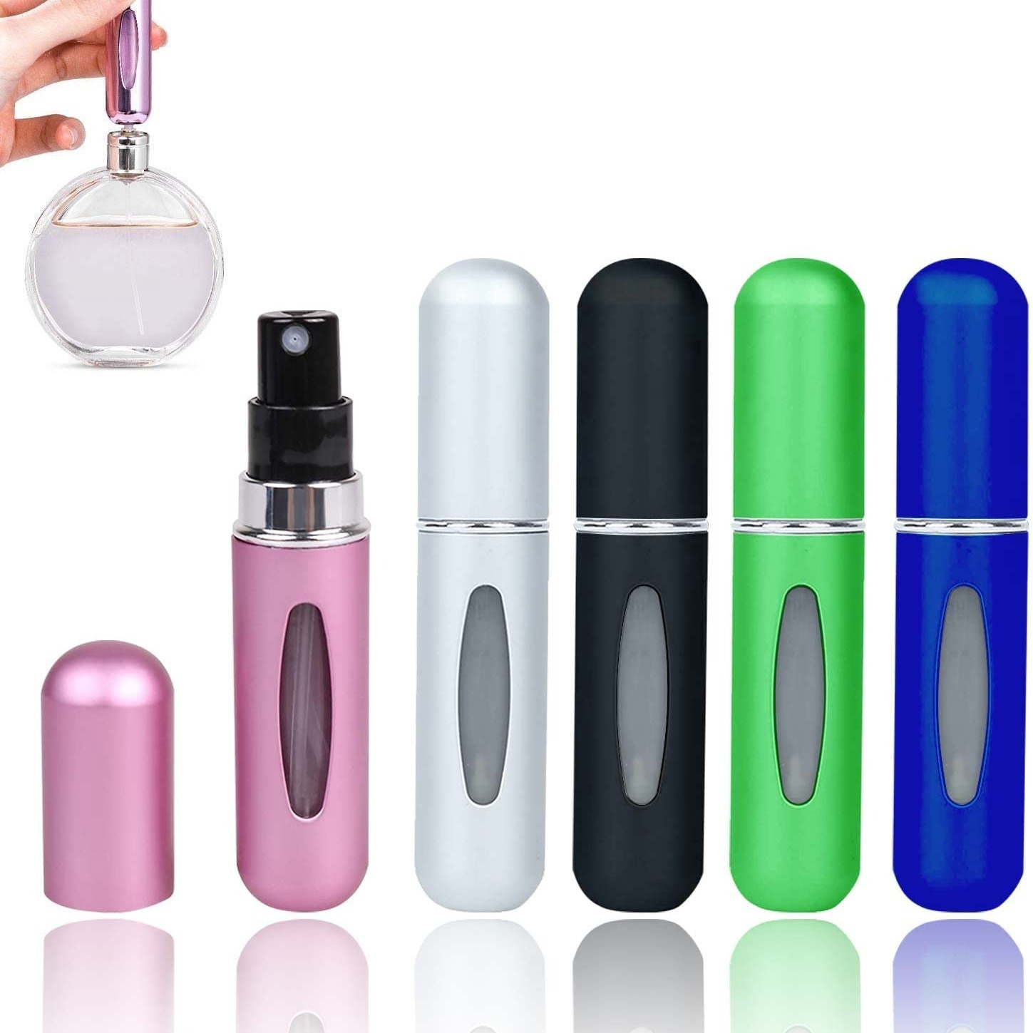  4 PCS Portable Mini Refillable Perfume Atomizer Bottle, Travel  Size Spray Bottles Scent Pump Case With Cosmetic Bag, Pocket Perfume  Sprayer For Traveling & Outgoing(Pack Of 5ml, Random Color) : Beauty