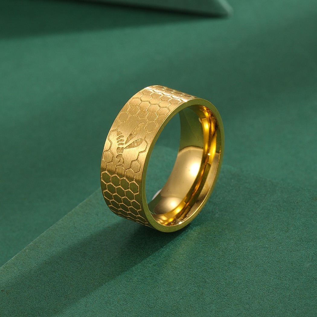 1pc Men's Retro Bee Ring Fashion Jewelry Accessories
