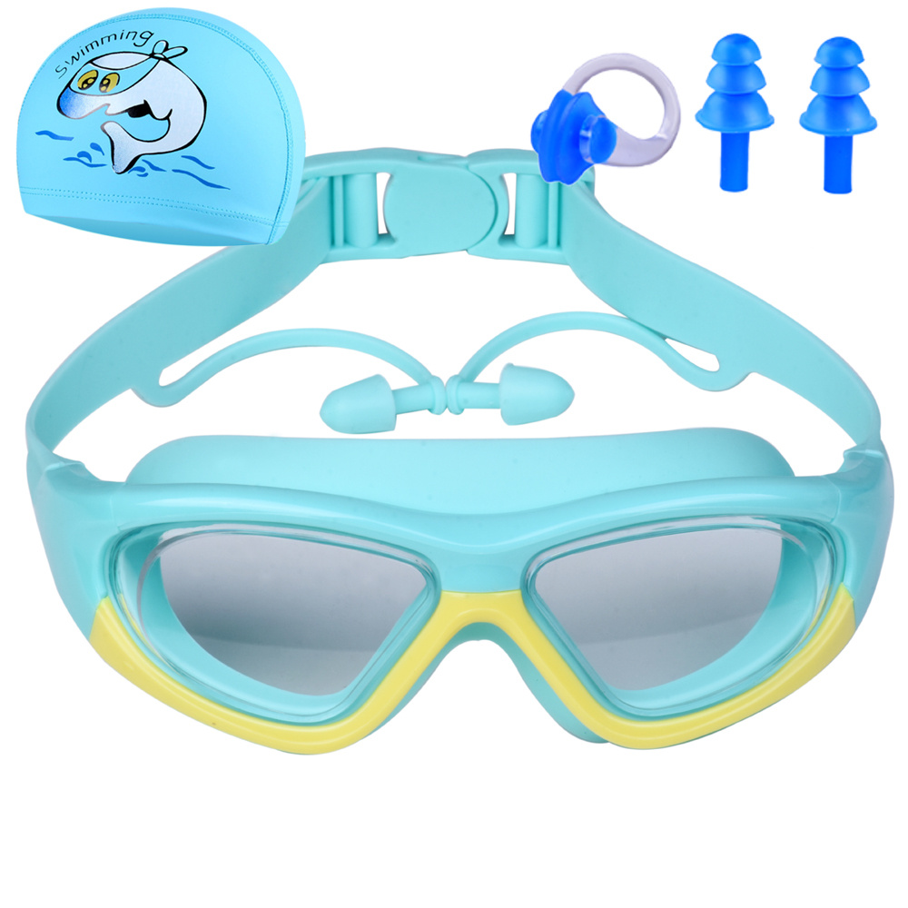 Kids Swimming Goggles, Hd Waterproof Anti-fog Large Frame Googles, Swim ...