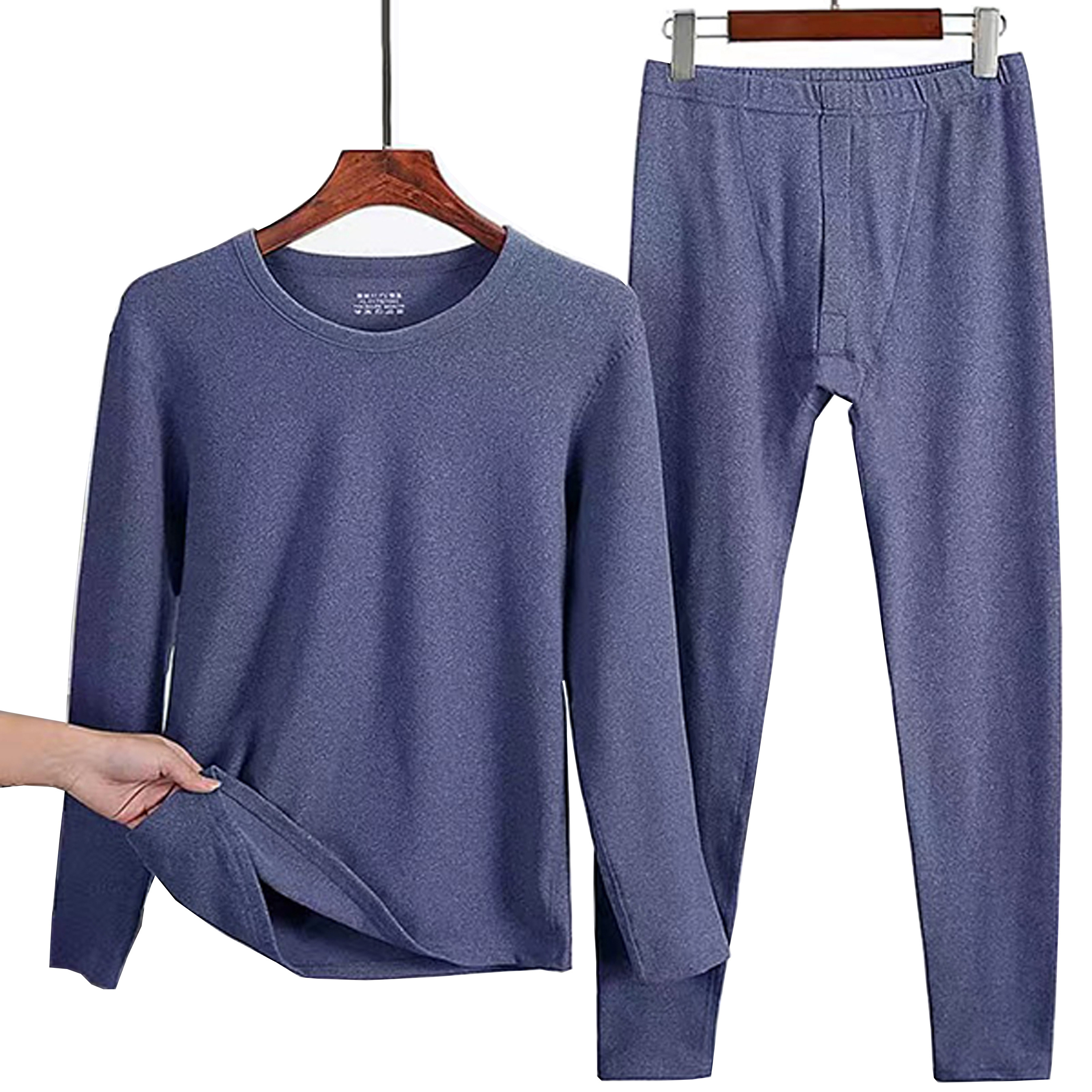 Men's Fleece Thermal Underwear Set, Base Layer Sets For Winter