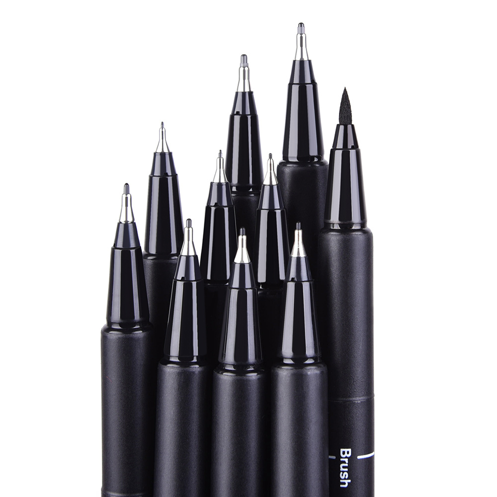 Black Ink Pen Waterproof Fine Line Pen Drawing Painting Art Supplies Micro  Pen