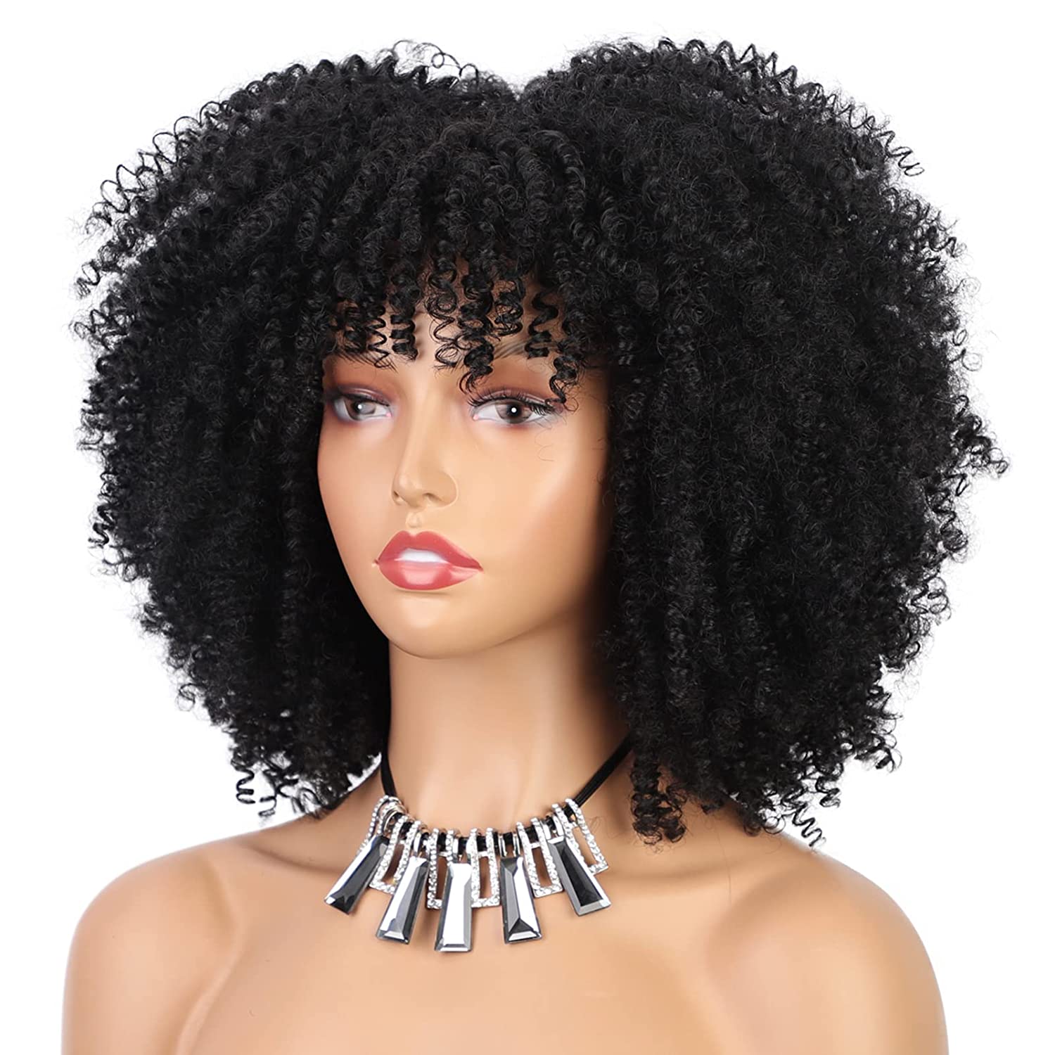 14 Pouces Afro Kinky Cheveux Bouclés Perruques Fluffy Bombe - Temu Belgium