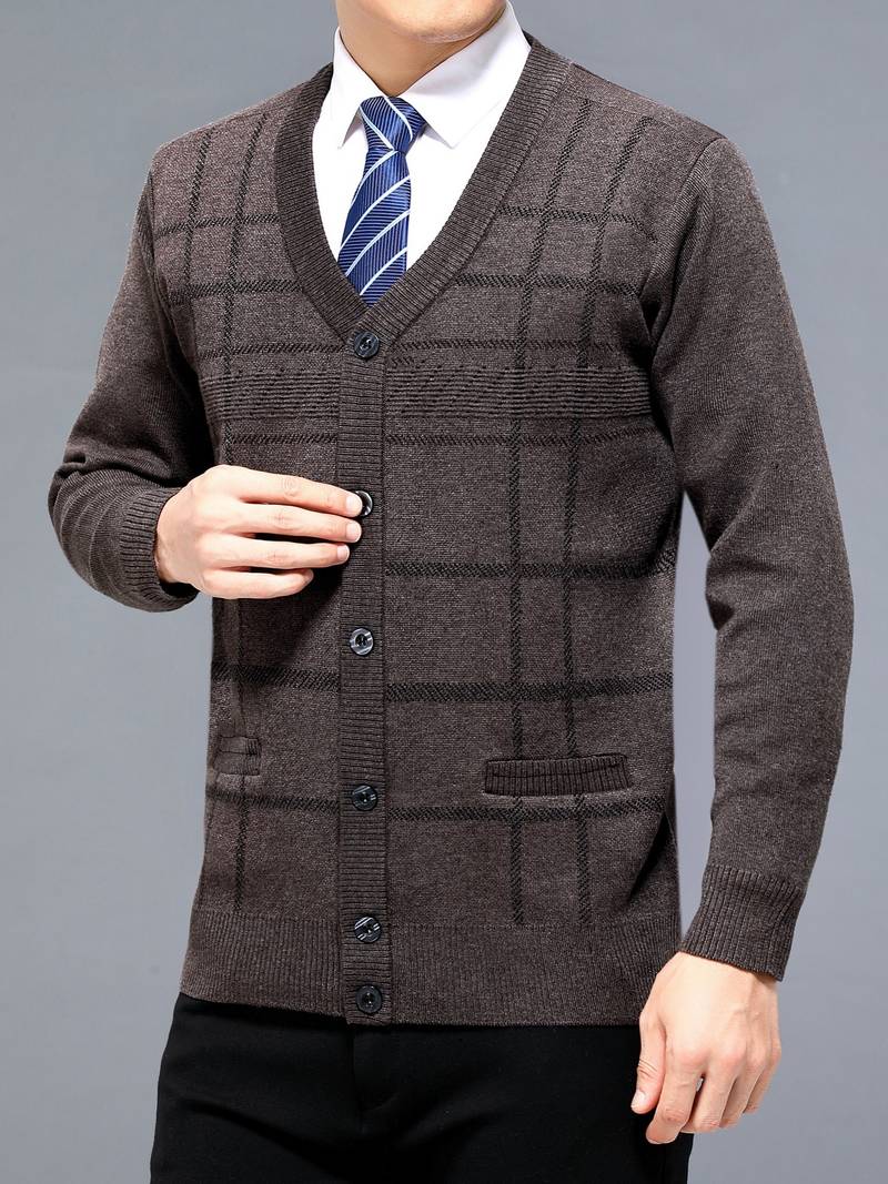Men's Casual Knit Cardigan | Don't Miss These Great Deals | Temu
