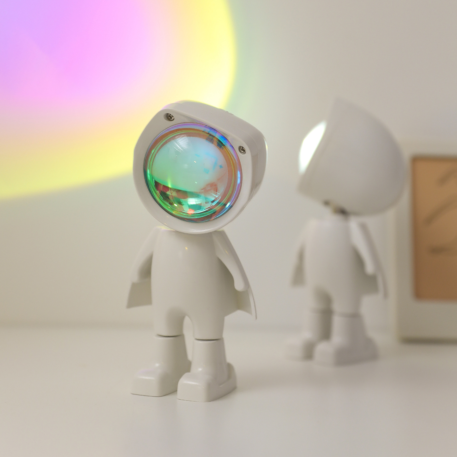 Astronaut LED Spaceman Rainbow Sunset Light