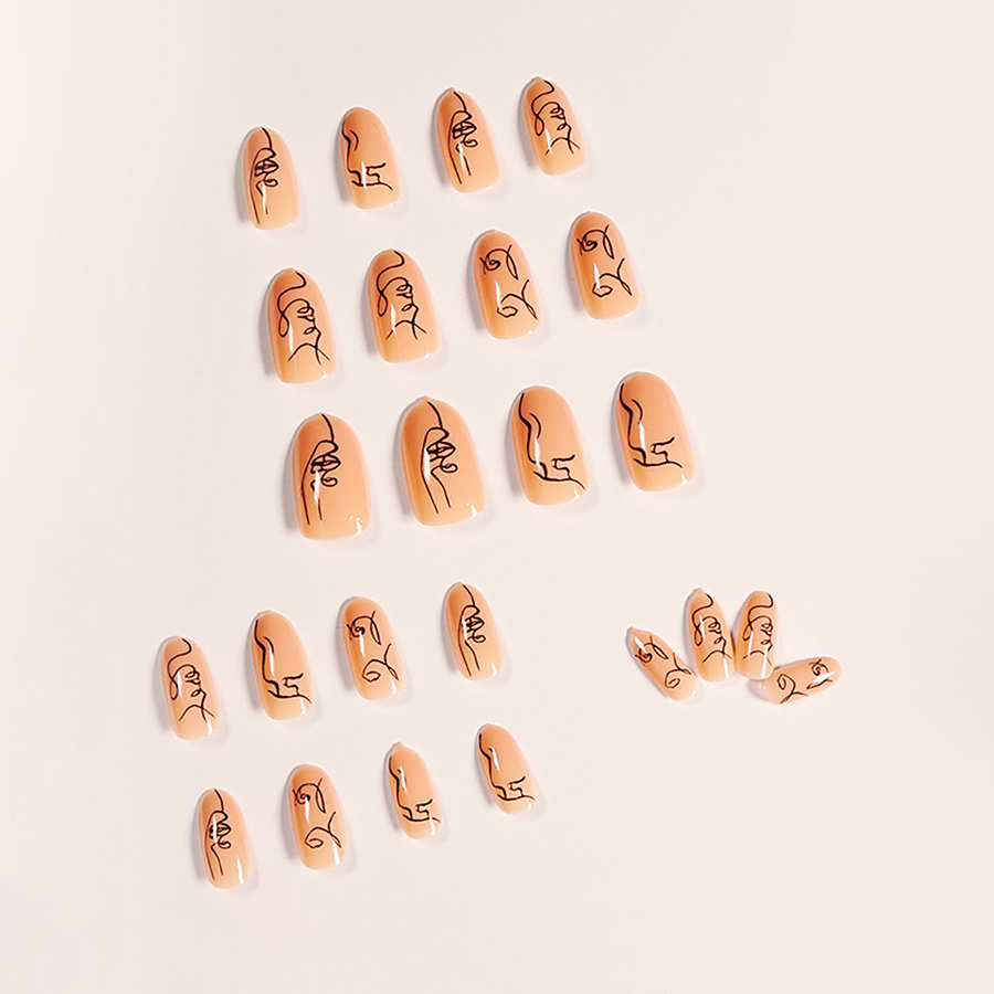 24pcs Line Pattern Nail Patches