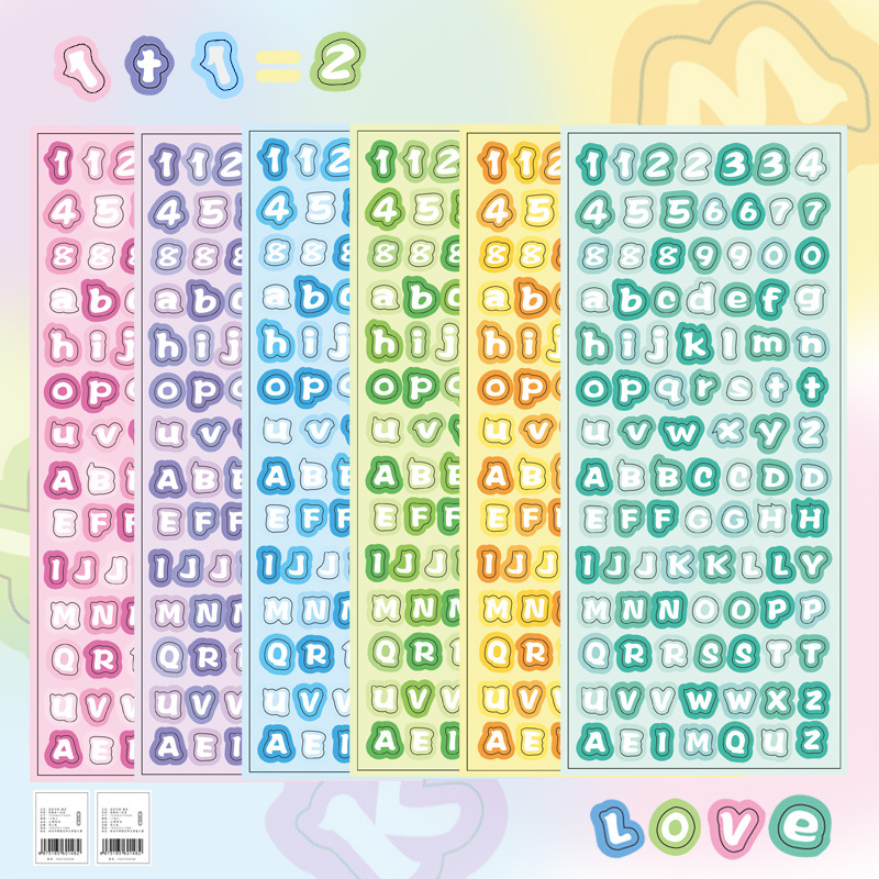 Gradient Dot Number Letter Stickers Perfect For Diy Arts - Temu