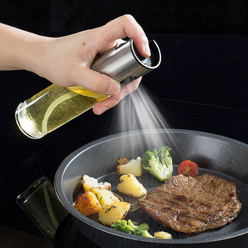 Gaoguang pulvérisateur d’huile pour la cuisson pulvérisateur d’huile d’olive 260ml verre Huile d’olive Spray bouteille cuisine Gadgets accessoires