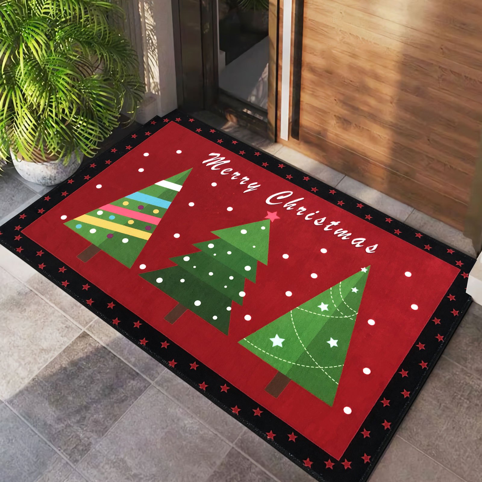 Christmas Beautiful Anti slip Floor Mat Xmas Party Door - Temu