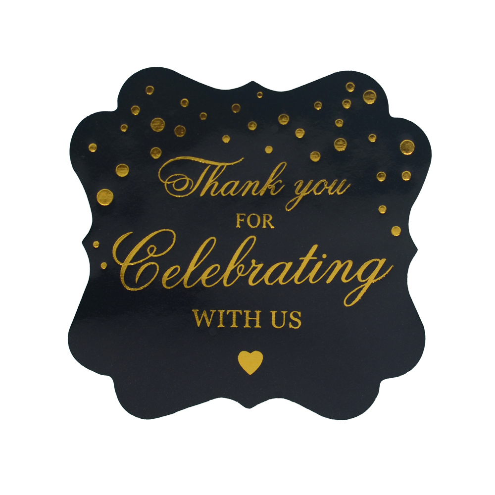 50 Thank You Stickers, Gold Foil Stickers 2