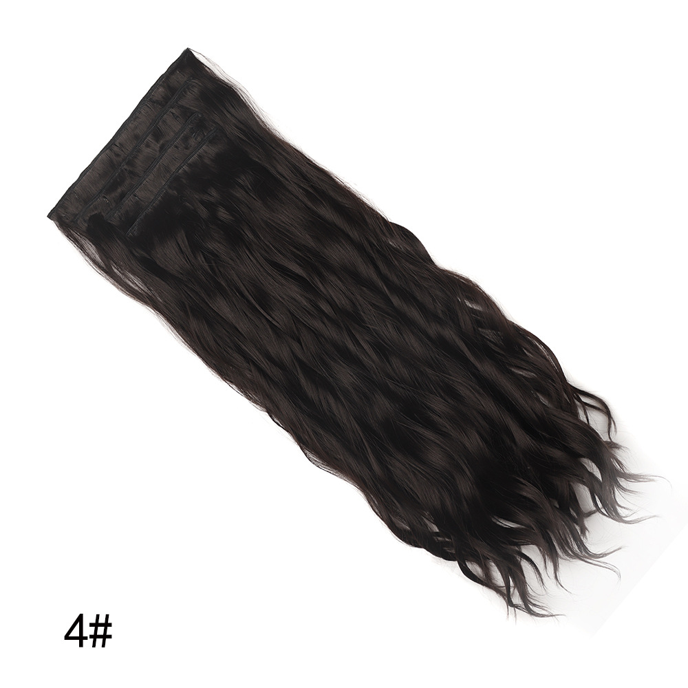  COOPHYA Fluffy u-shaped wig real hair clip in hair extensions  Invisible Clips Hair Extensions clips for hair extensions hair extensions  clip in black wig plug-in wavy High temperature wire 