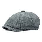 mens vintage herringbone pattern newsboy cap ideal choice for gifts