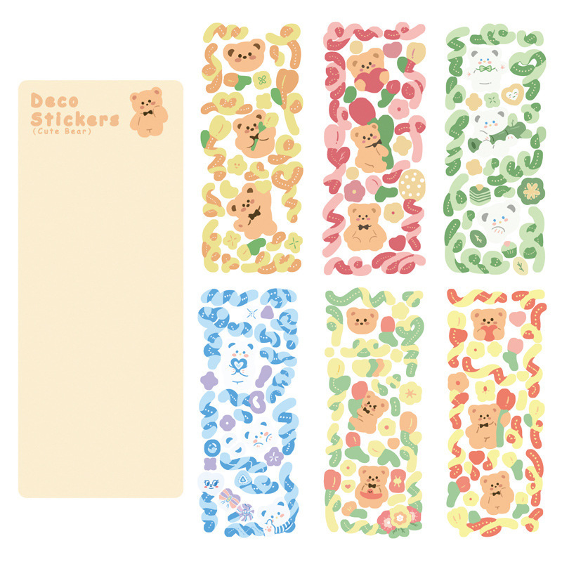 4pcs Star Motion Freeze-Frame series Decorative Shiny Stickers Rabbit  Ribbon Sticker Scrapbooking Label Diary Journal