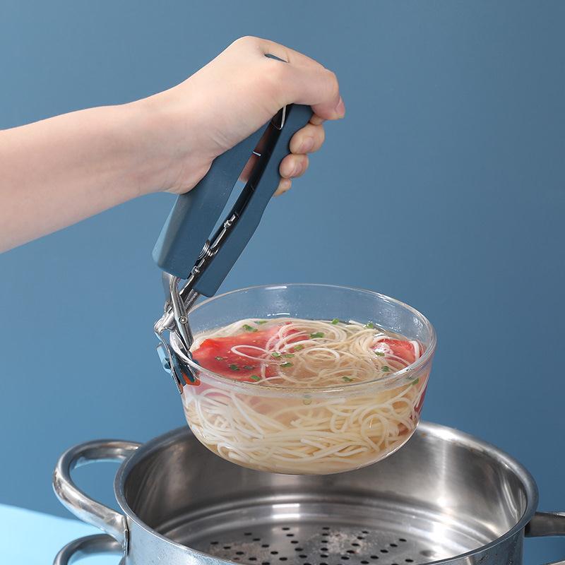 Bowl Pot Pan Gripper,Hot Plate Gripper, Hot Dish Plate Holder Pot Holder  Lifter Clip Clamp, Easy to Operate, Instant Pot Accessories, Kitchen Tongs
