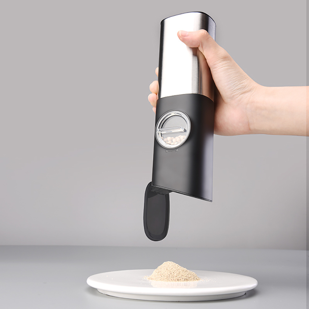 BRANDED USB RECHARGEABLE gravity salt & pepper grinders