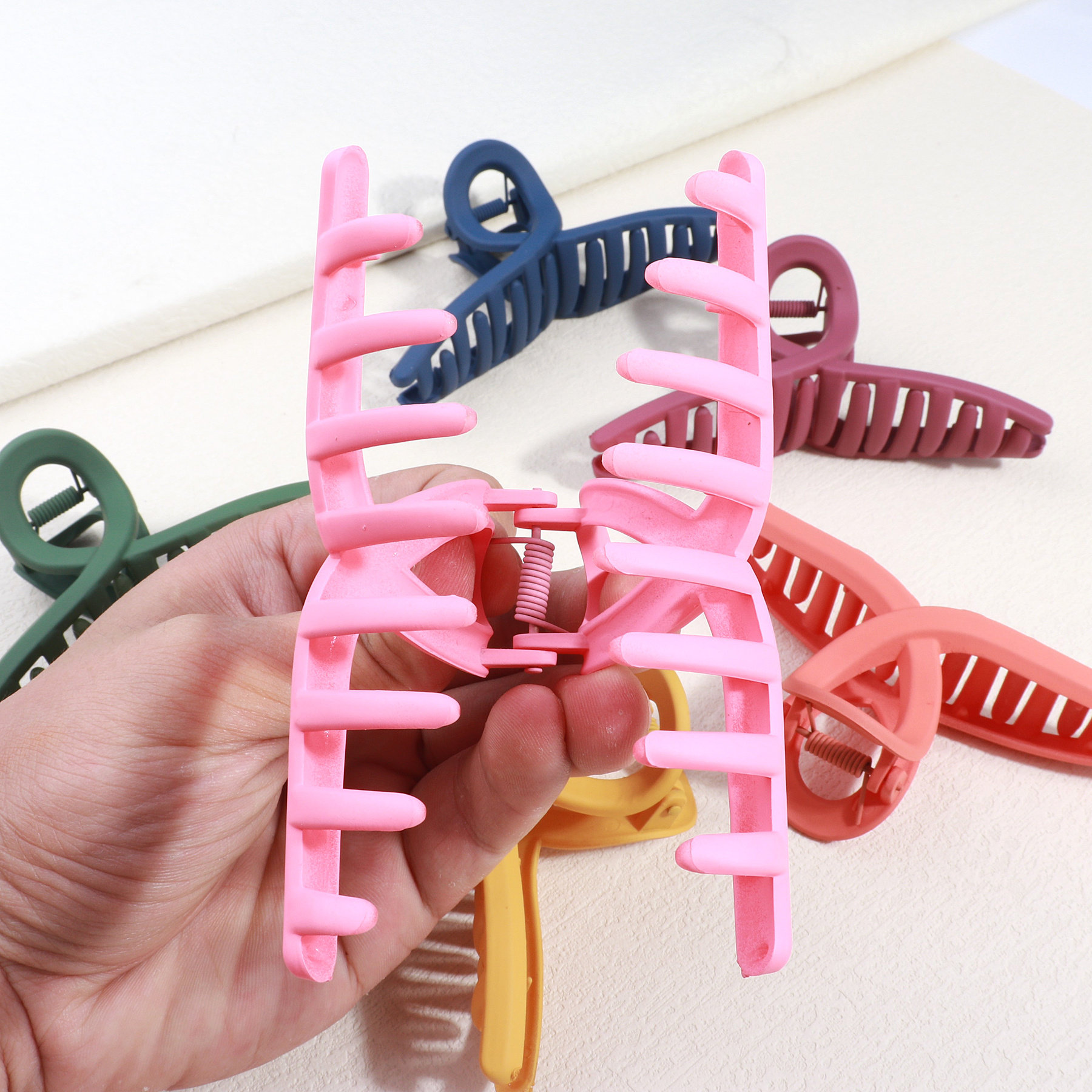 Aesthetic Minimalist Hair Claw Clips Women One line Matte Temu Australia