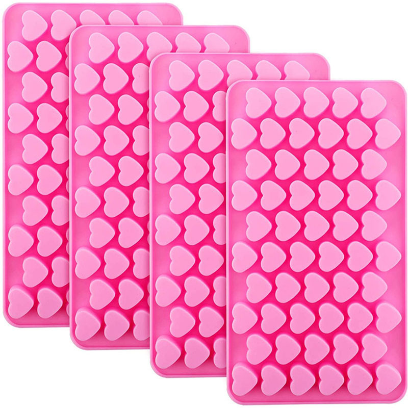 4pcs, Silicone Molds For Baking Molds Silicone Shapes, Chocolate Molds,  Soap Molds, Square Heart Star Baking Molds, DIY Candy Ice Cube Cake  Decoration