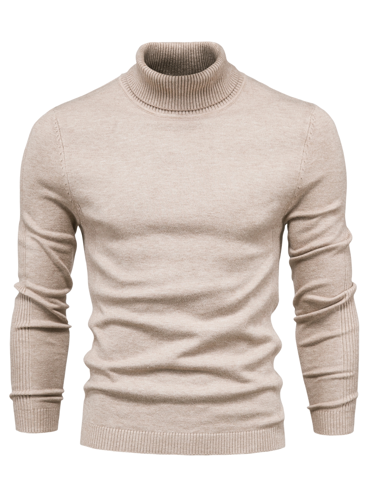 2021 Autumn Winter New Men's Soft Fur Turtleneck Sweater pullovers