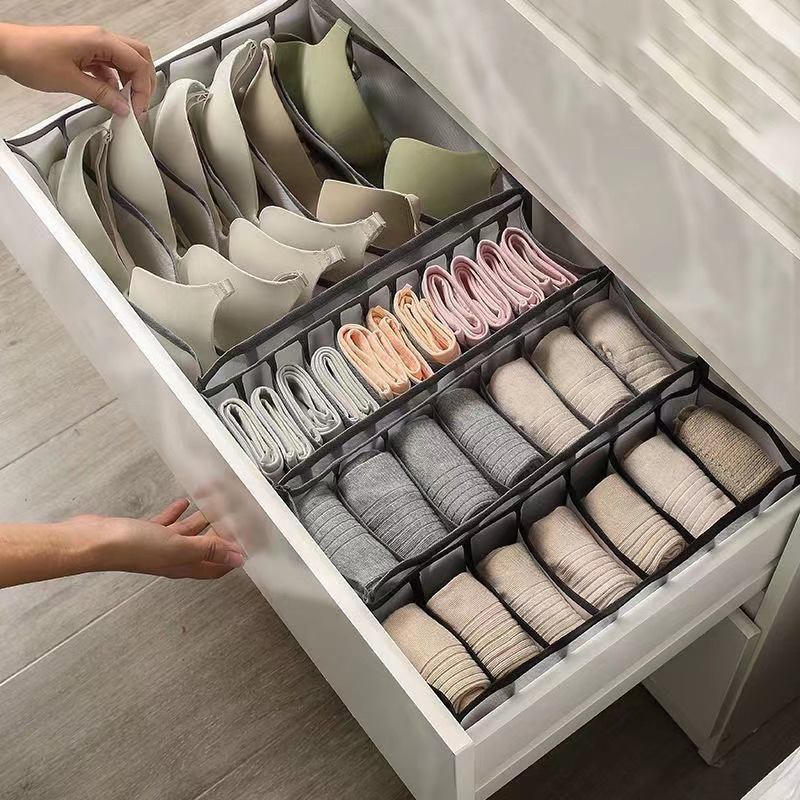 Rug Storage Bag 8x10 Underwear Storage Box With Compartments Socks Bra  Underpants Organizer Drawers Boxes for Storage with Lids 
