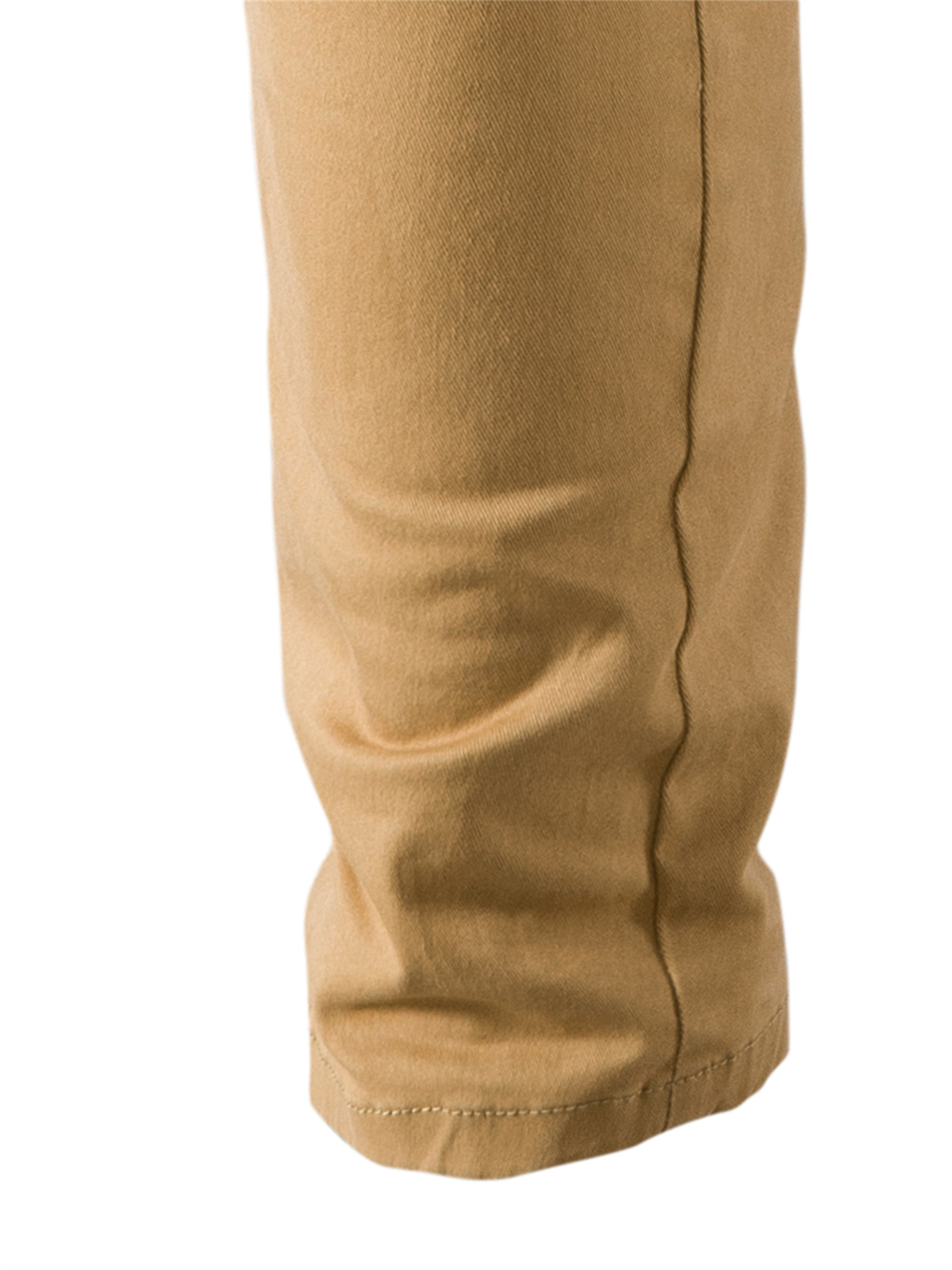 Maize Light Brown Plain-Solid Premium Cotton Pant For Men