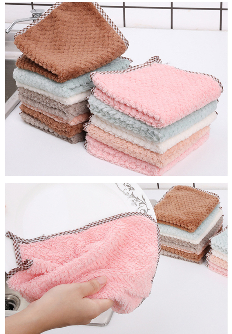 Mul-Colors Kitchen Hand Towel Hanging Loop Soft Coral Soft Hand Towels -  China Hand Towel and Dish Towel price