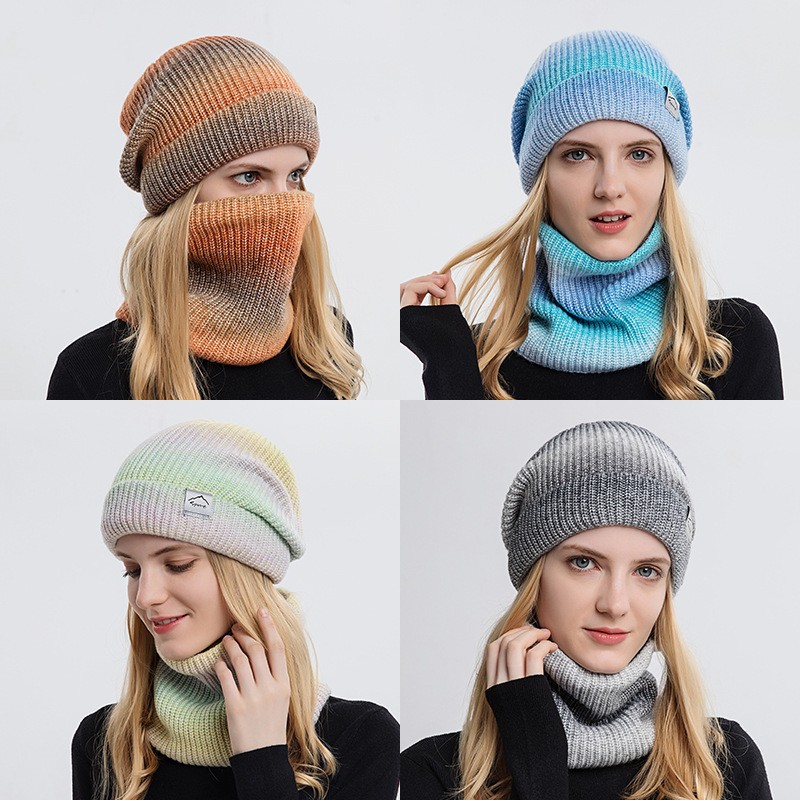 Micro Fleece Slouchy Cap: Snood Head Covering Hat for Women