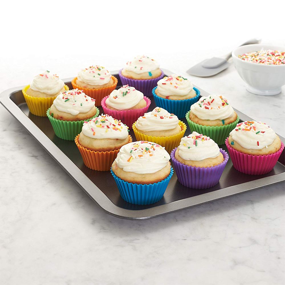 1pc Silicone 12 Muffin Muffin Cup Cake Moule, Cup Cake Moule Muffin Cake  Four Pan - Temu Belgium