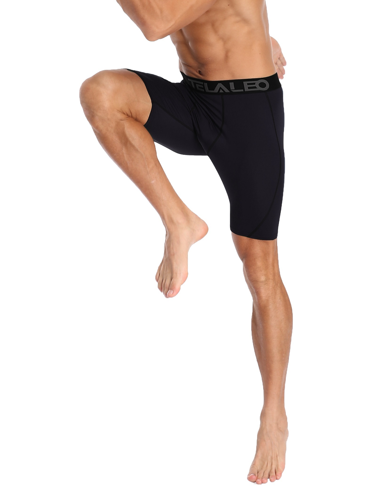  5 Pack: Mens Compression Short Biker Shorts for Men