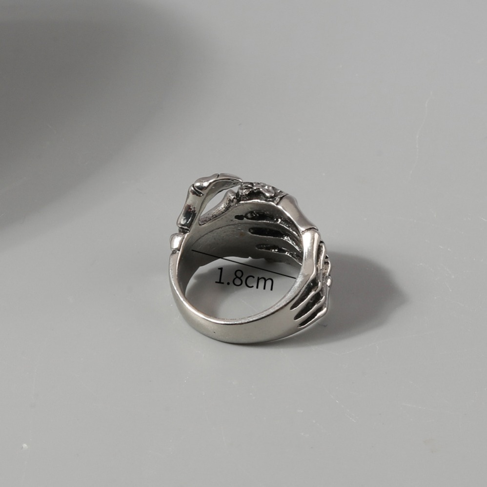 Halloween Gothic Style Skull Claw Men's Ring