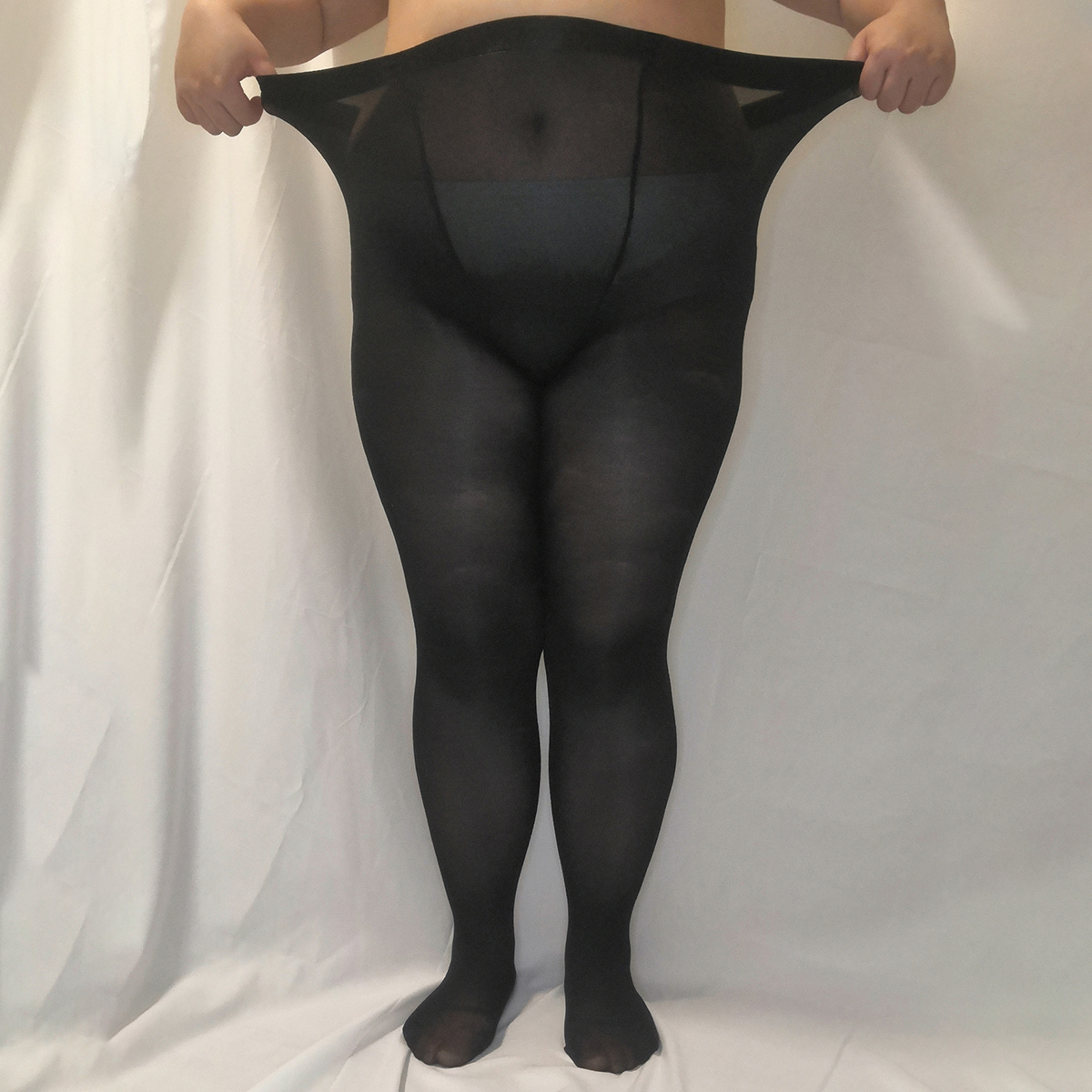 Plus Size Casual Stockings Women's Plus Oil Shiny Footless - Temu Canada