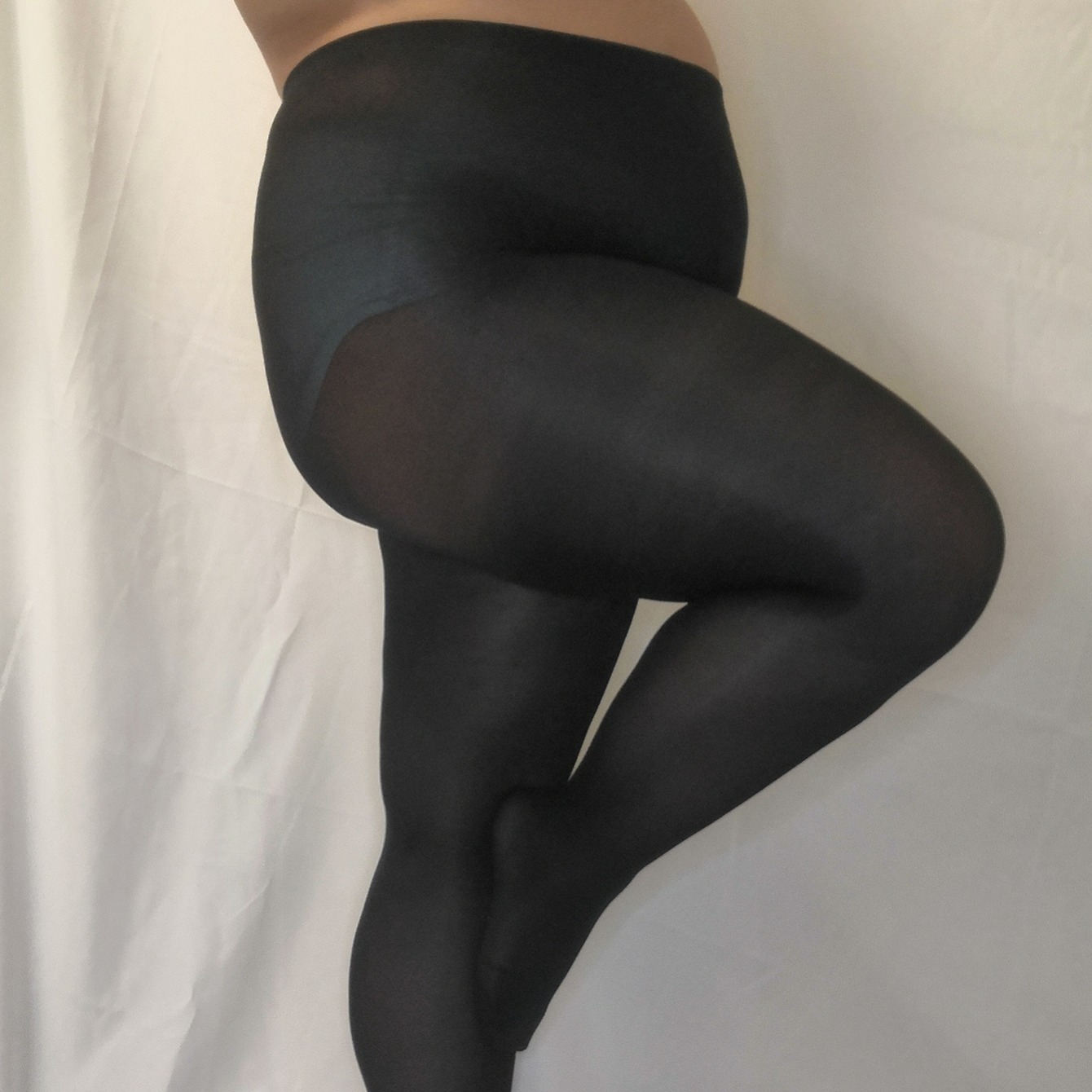 Plus Size Tights Opaque 120d Control Top Pantyhose Women's - Temu
