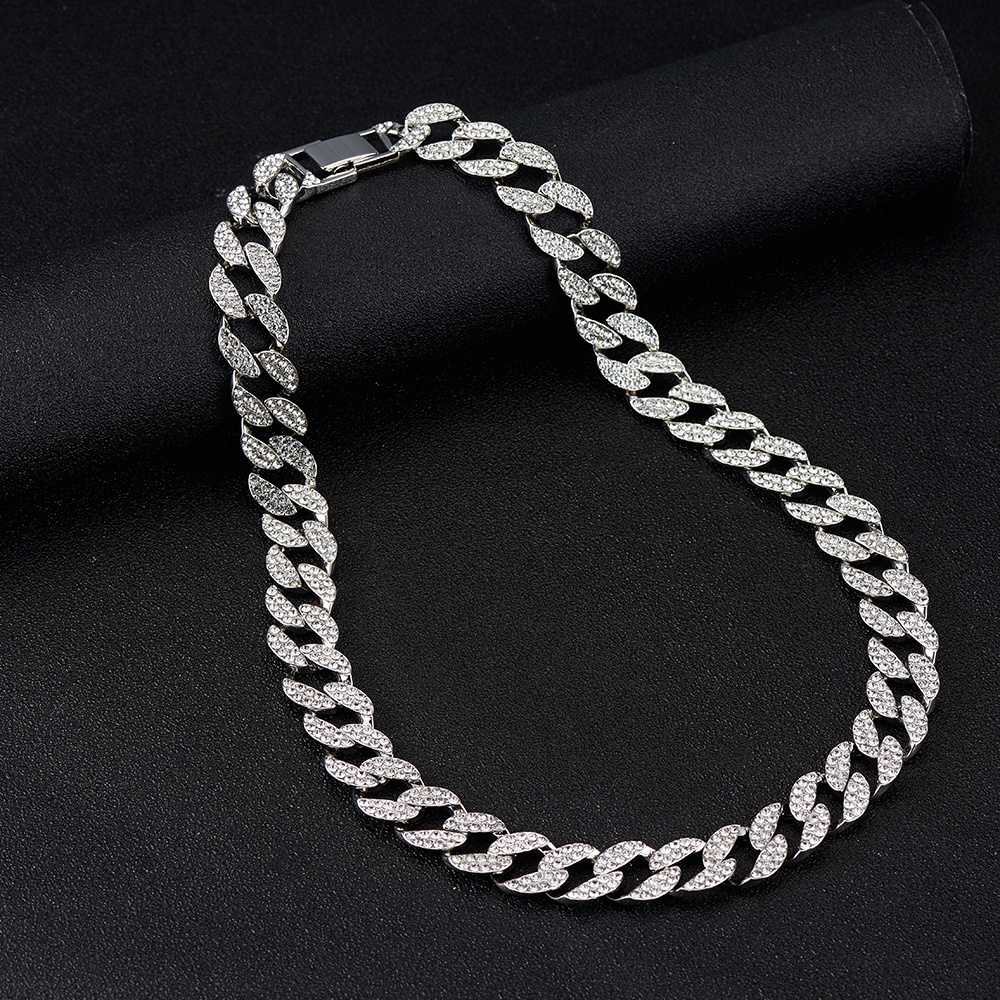 Hip Hop Color Cuban Chain Necklace For Men Fashionable High Quality Rapper  Zirconia Necklace Bracelet Jewelry Gifts - Temu Switzerland