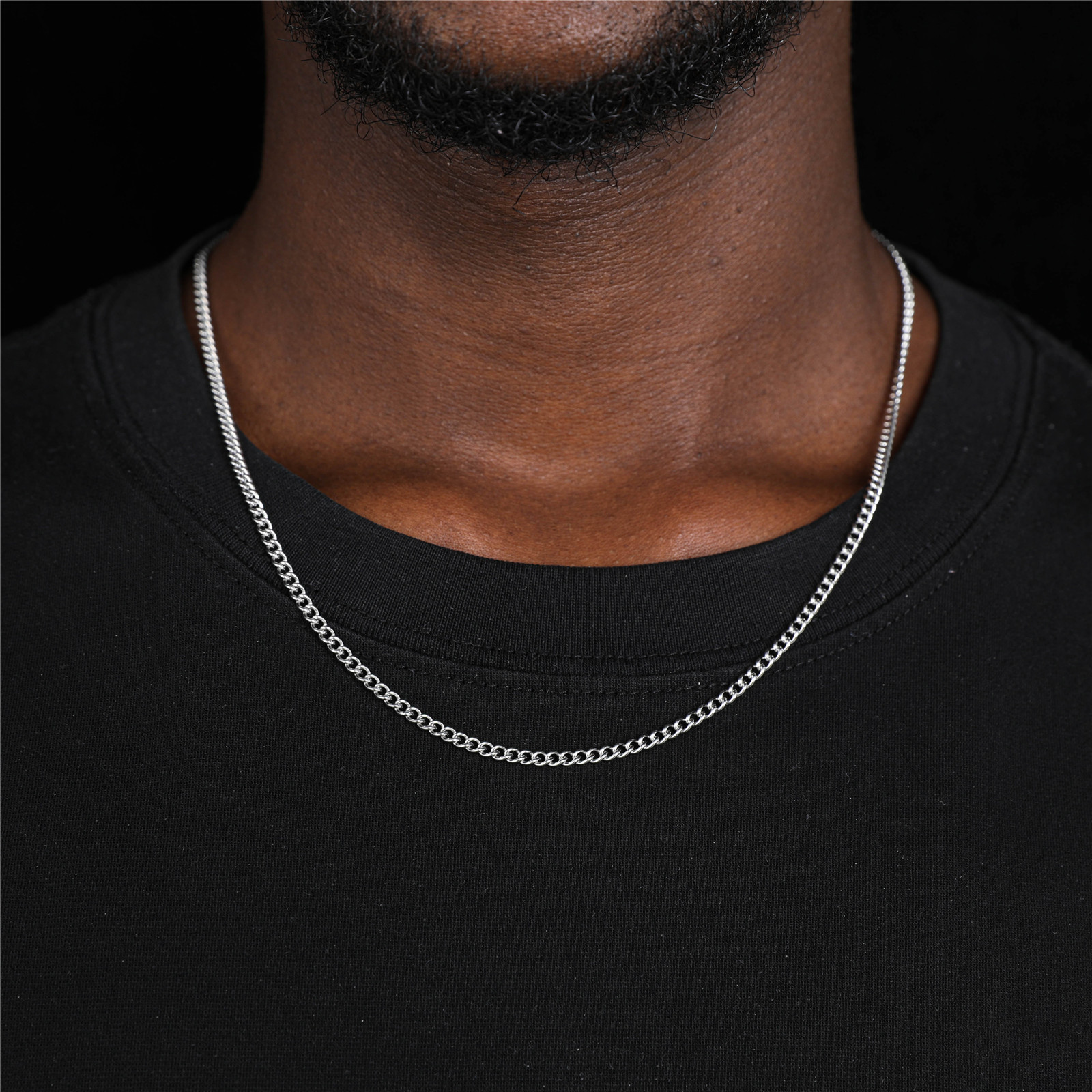 

3mm 55cm Stainless Steel Cuban Chain Necklace