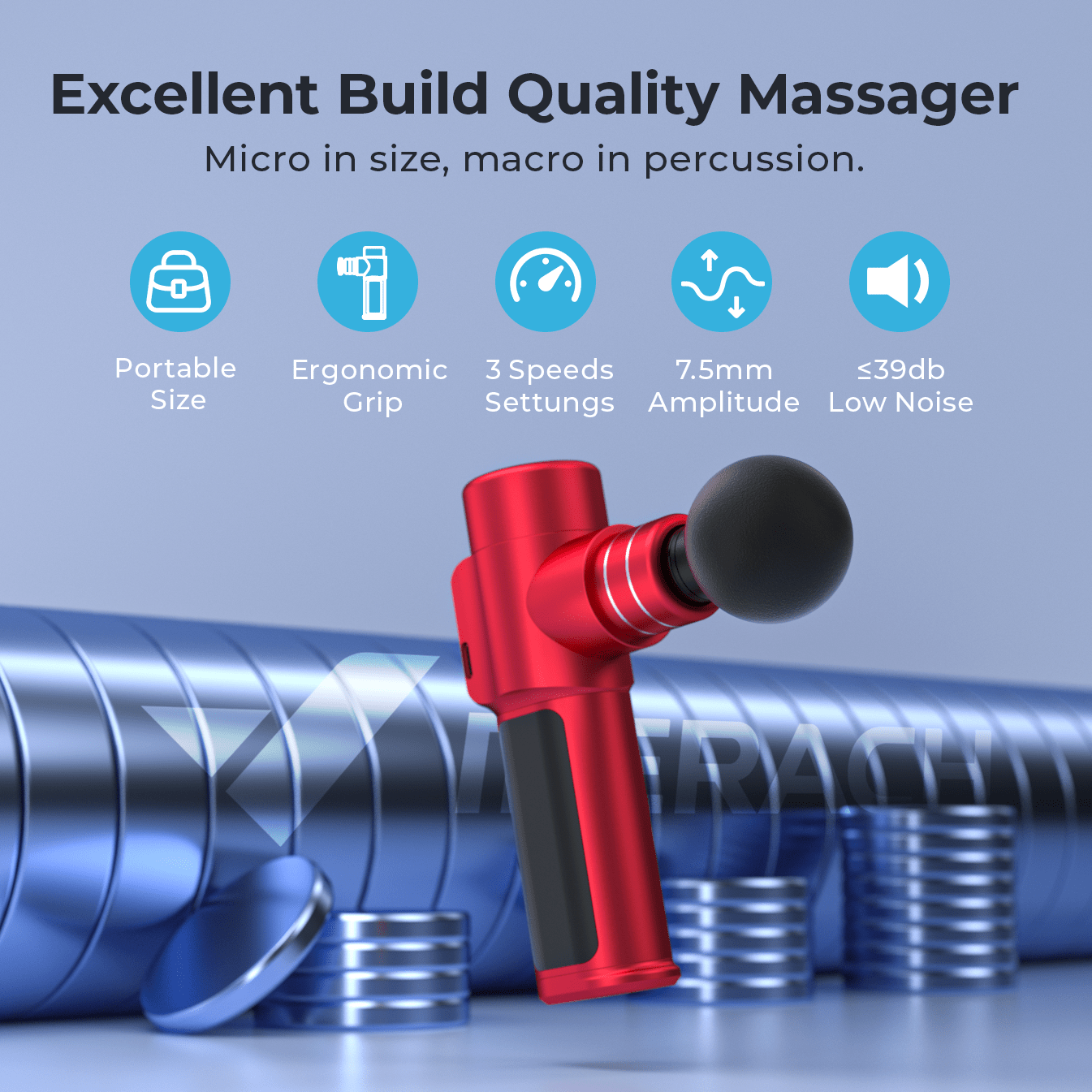 Merach Mere 9 Massager Lightweight Portable Massage Gun Vibration