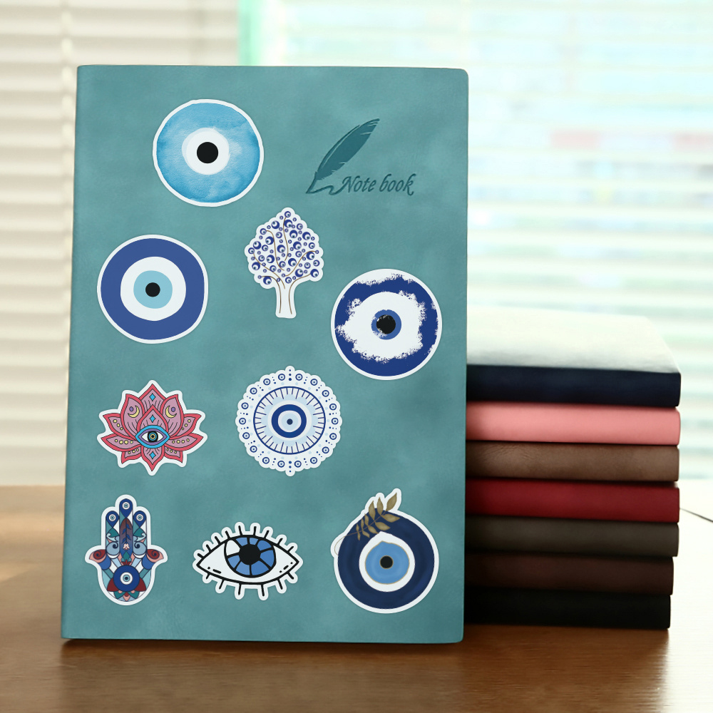 50pcs Evil Eye Stickers For Laptop Notebooks Phone Sketch Book