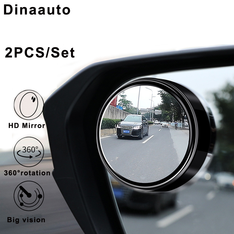  Espejo retrovisor gran angular, espejo retrovisor convexo,  espejo retrovisor panorámico para automóvil con 2 piezas de espejos de  punto ciego, espejos laterales de automóvil para vehículos, automóvil, SUV  (blanco) : Automotriz