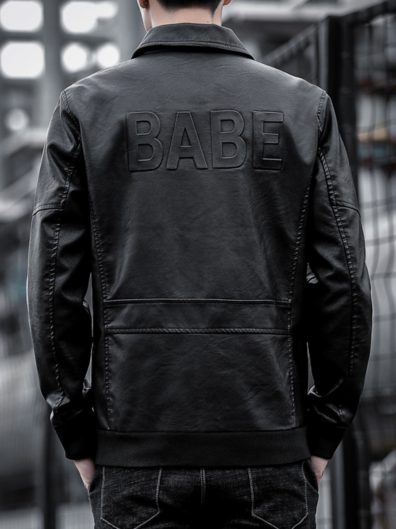 menswear from TheMidWeStyle  Black leather motorcycle jacket