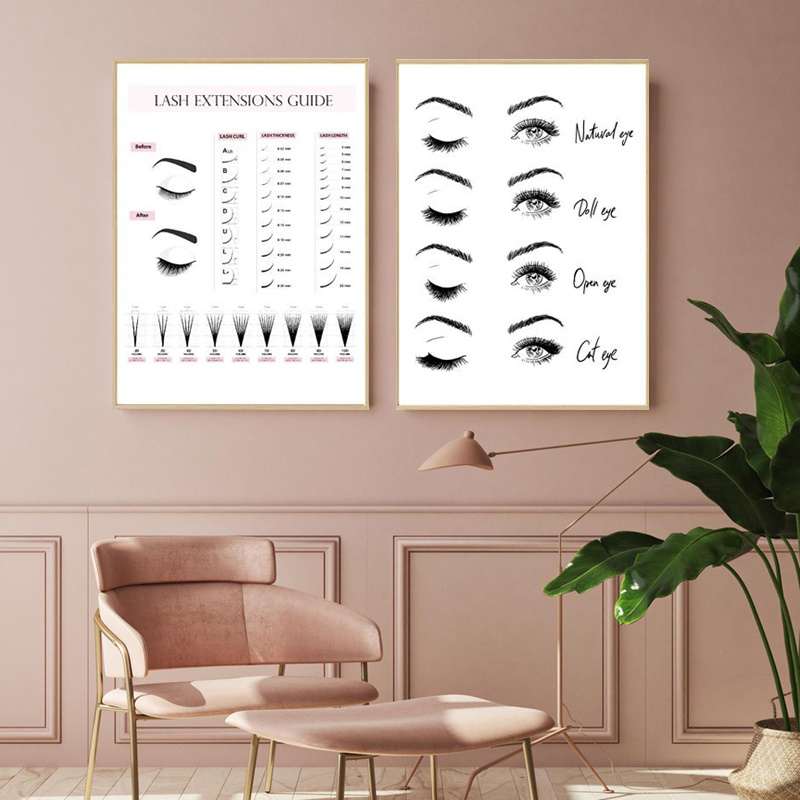  Lash Room Decor Wall Art Makeup Canvas Wall Art