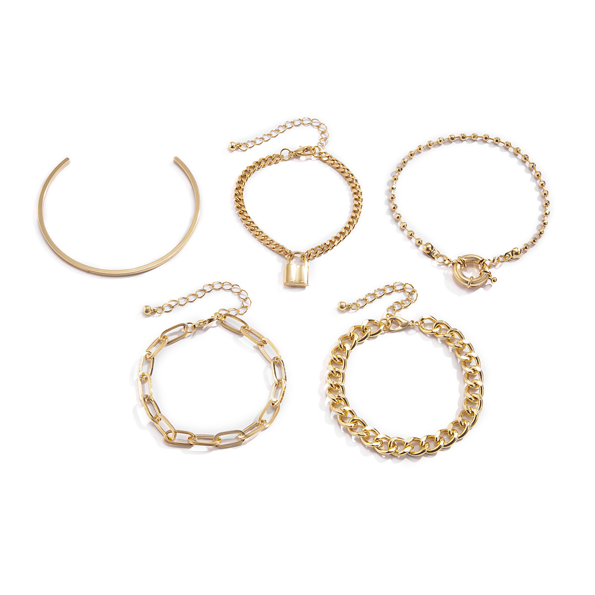 Cutout Open Bracelet Set - Temu