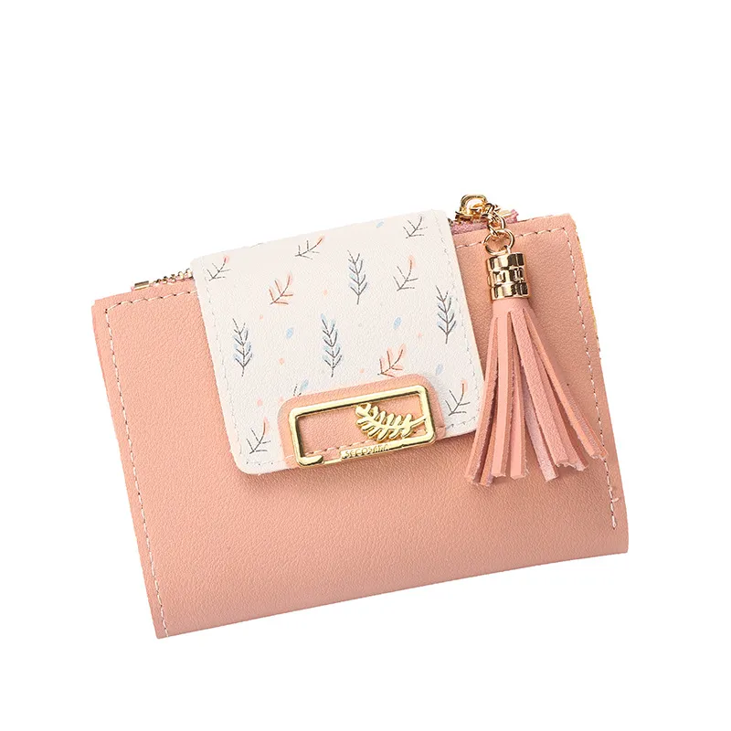 Fashion Womens Wallets Tassel Short Wallet For Woman Mini Coin Purse Ladies  Clutch Small Wallet Female Pu Leather Card Holder - Bags & Luggage - Temu