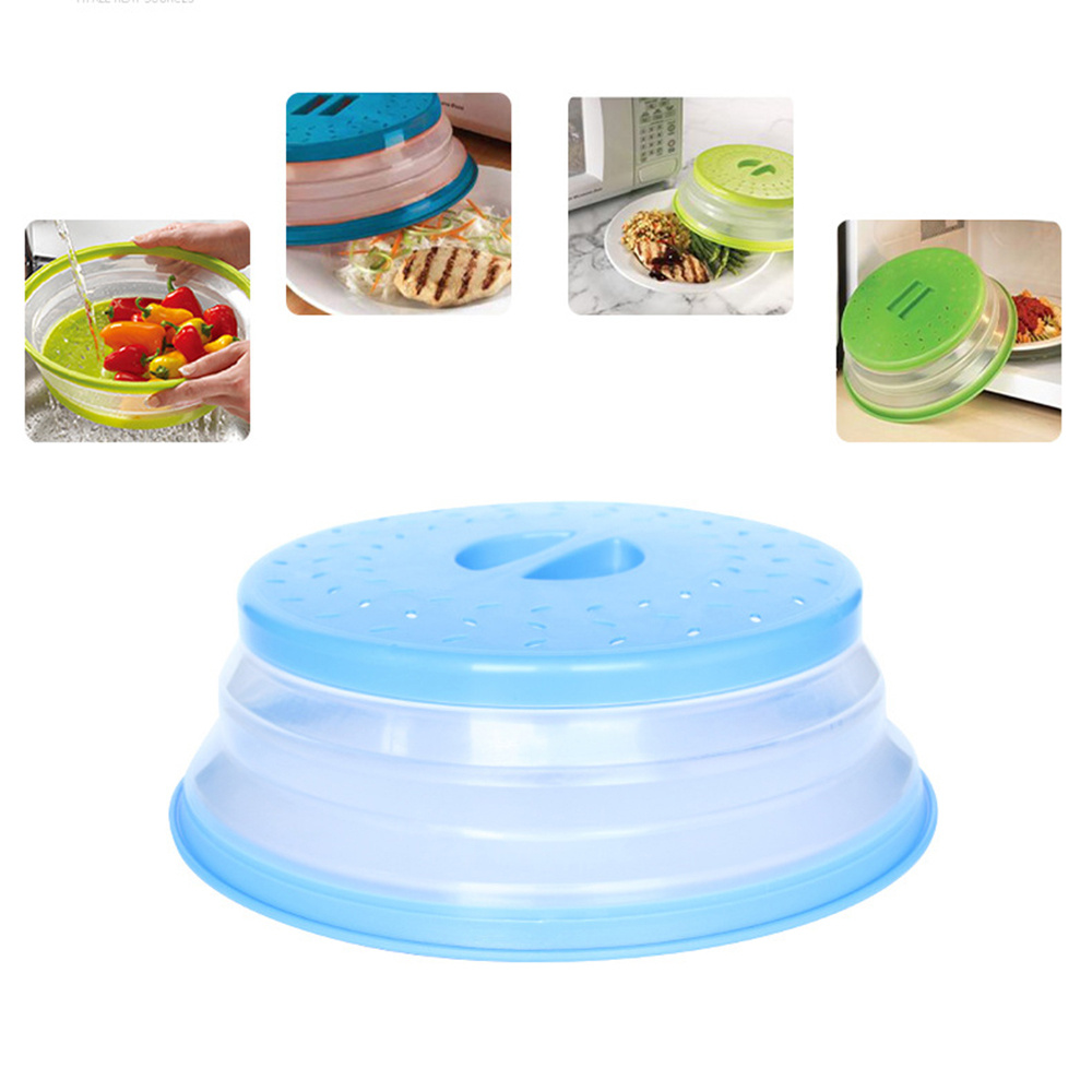 Magnetic Microwave Cover for Food Collapsible Vented Silicone Splatter Cover